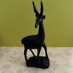 African Gazelle Sculpture Kenya Carved Wooden African Animals Home Decor